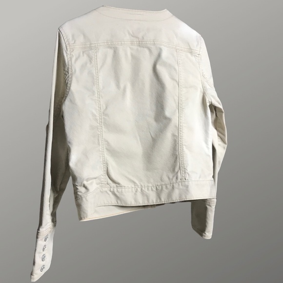 Gap khaki denim jacket with Mandarin collar. - Picture 4 of 5